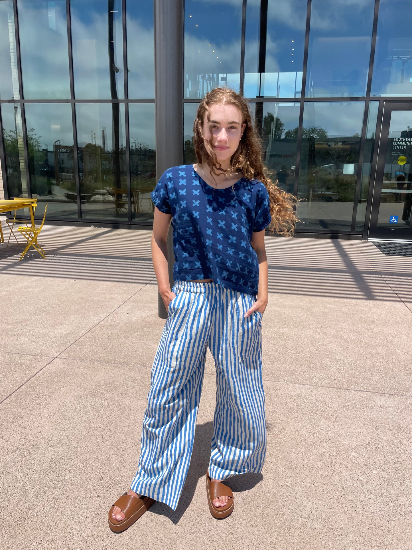 Zélia Top Indigo Cross