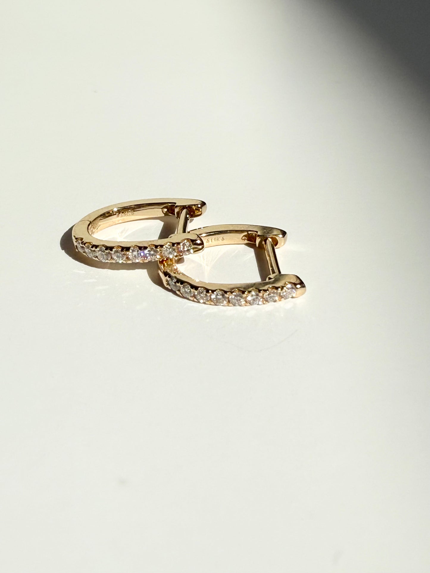 Medium Diamond Hoops