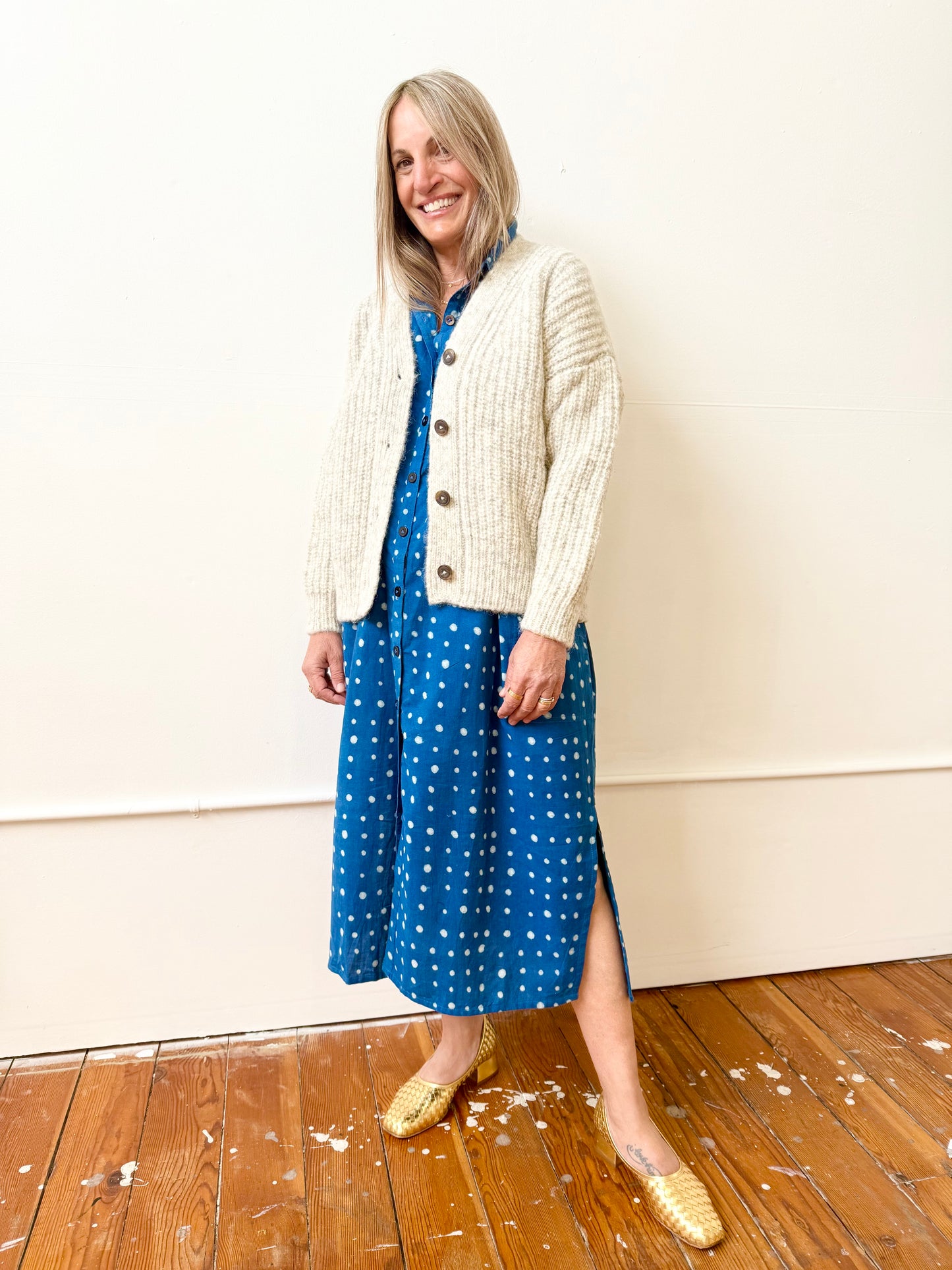 Elise Two Indigo Dots