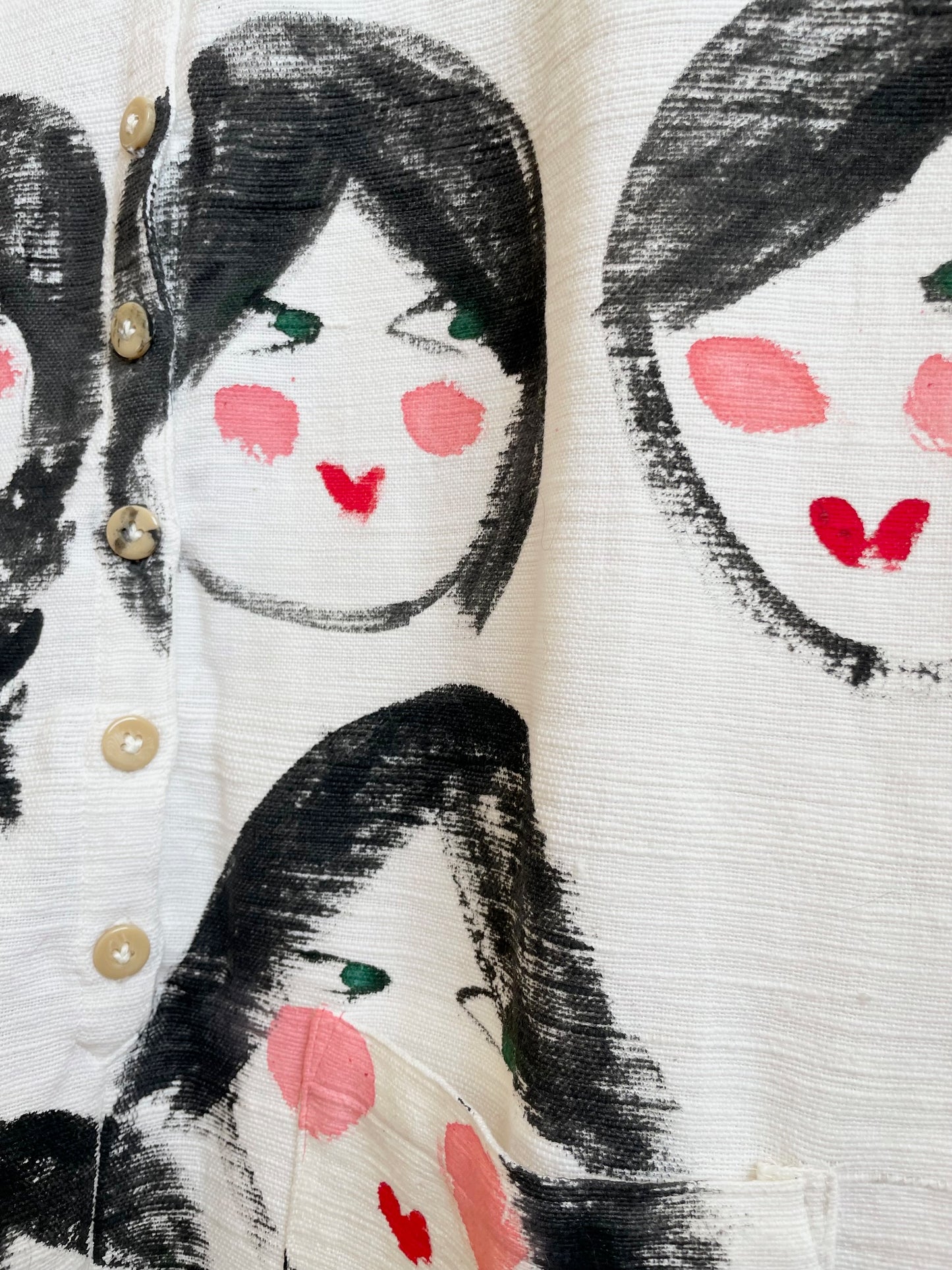 #86 Hand-painted Textured Jumpsuit size M/L