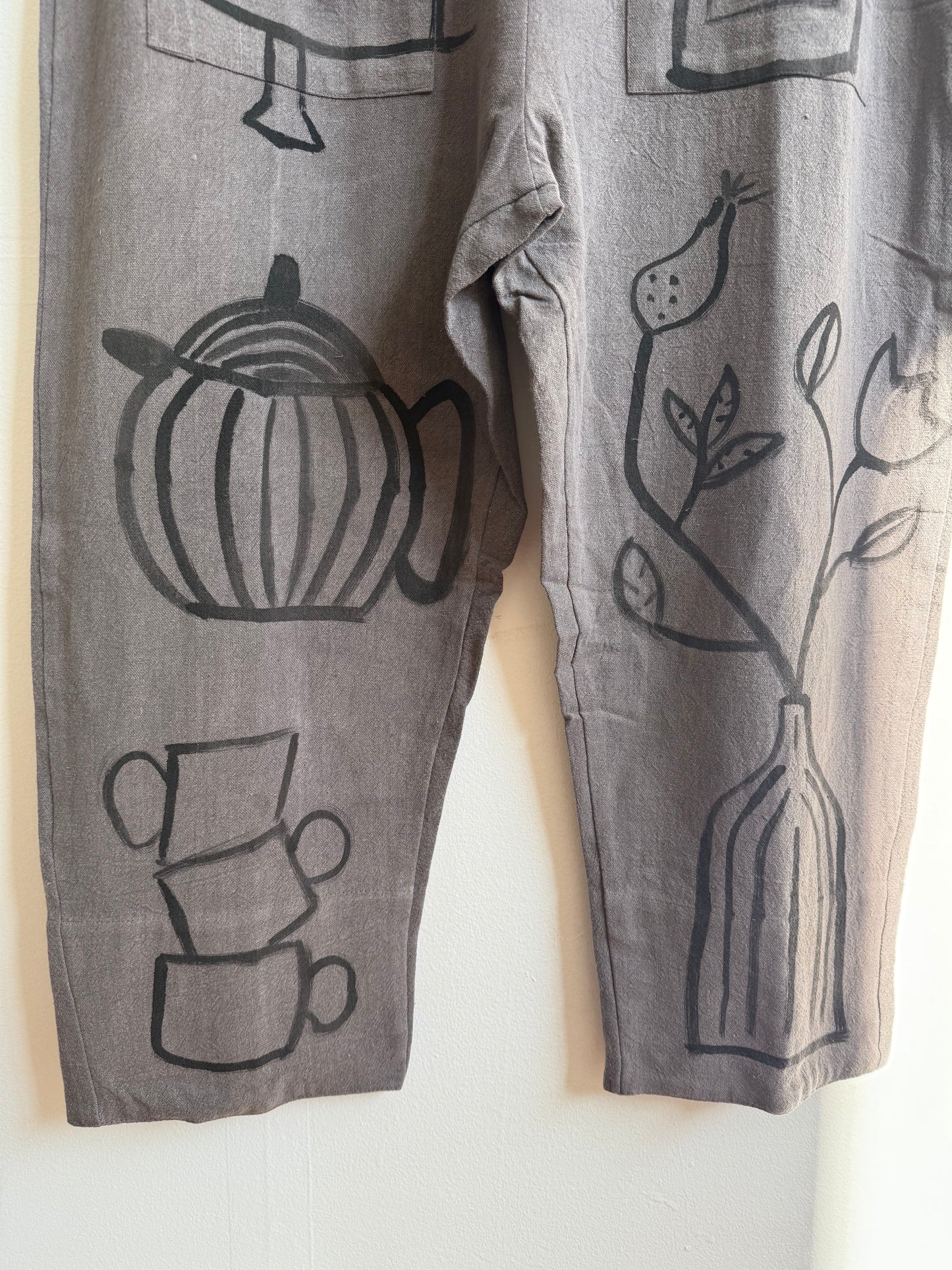 #102 Hand-painted Jumpsuit M/L - Le dîner