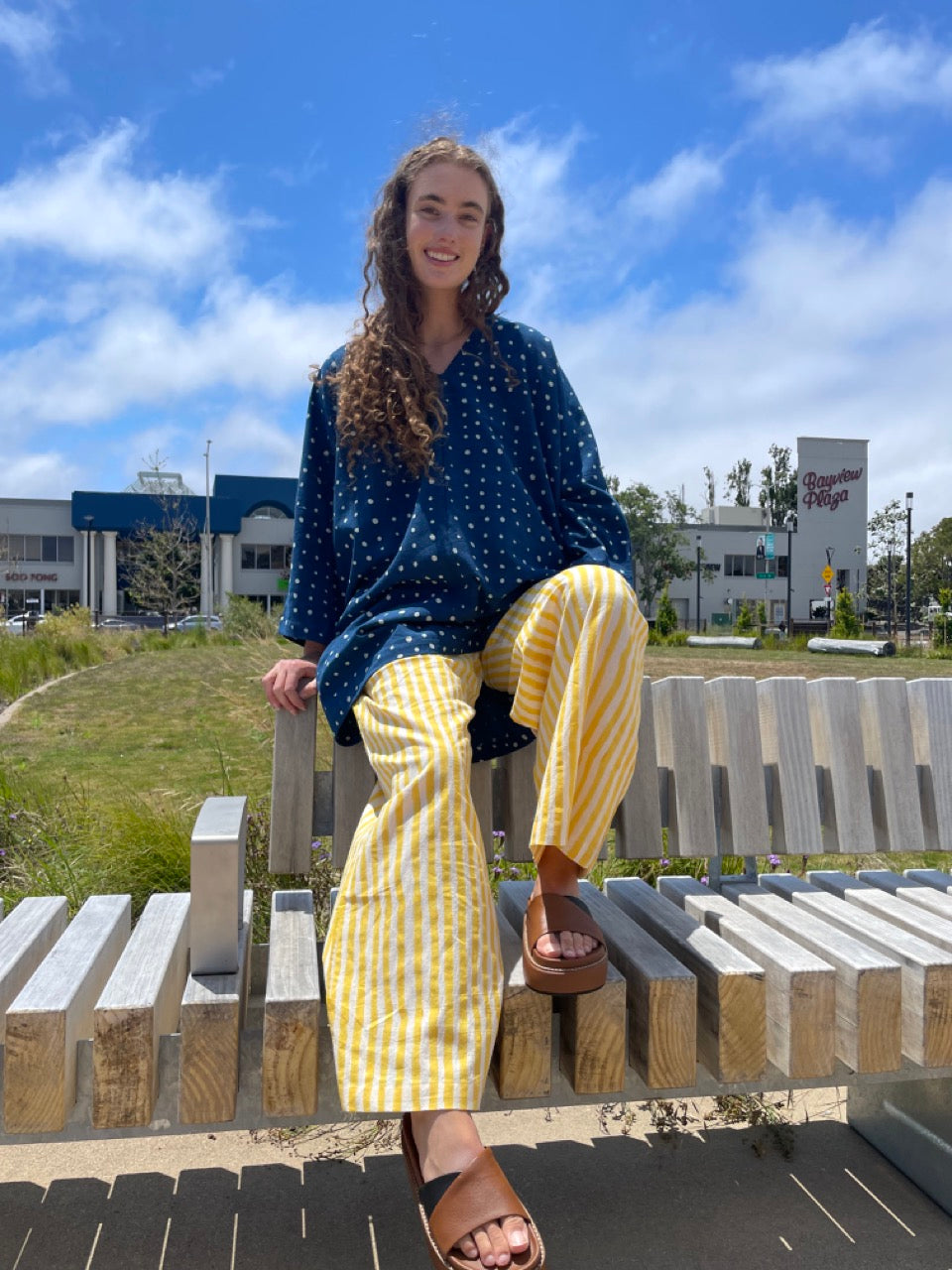 Omar Yellow Rayé Pants