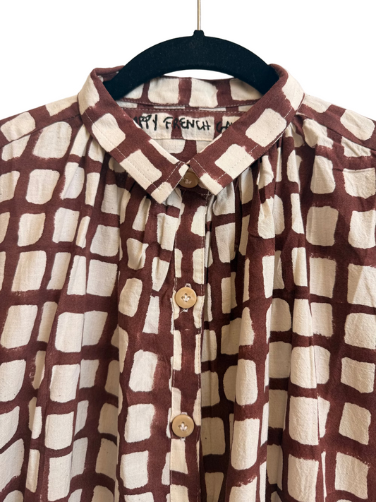 Elise Grid Brown