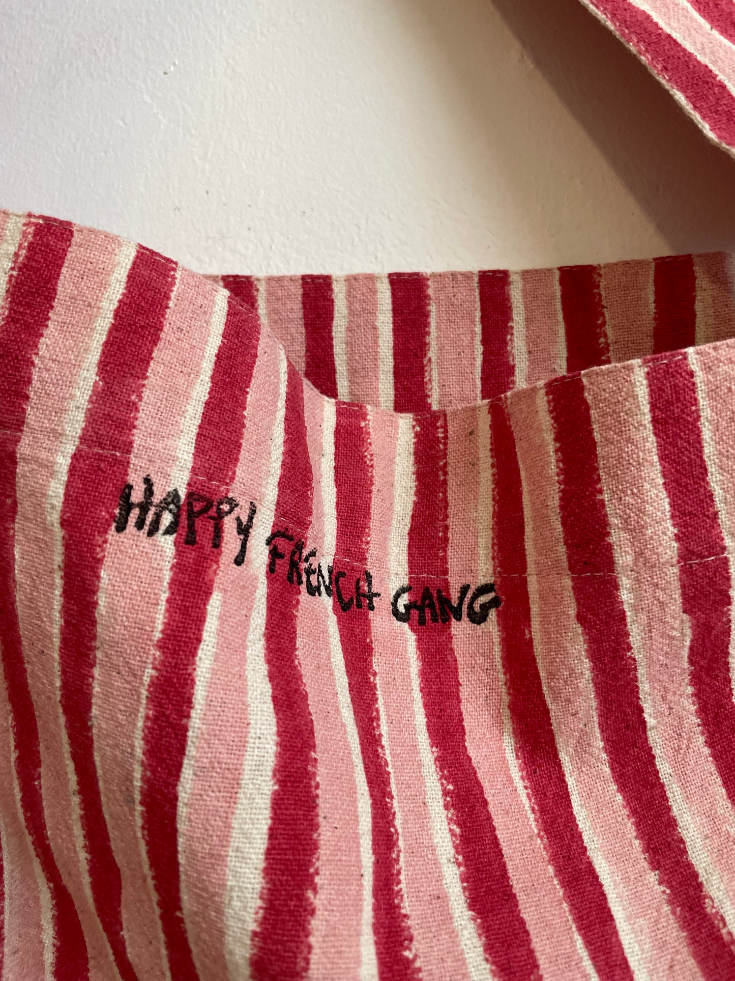 Weekend Tote Bag - Madder & Pink Stripes