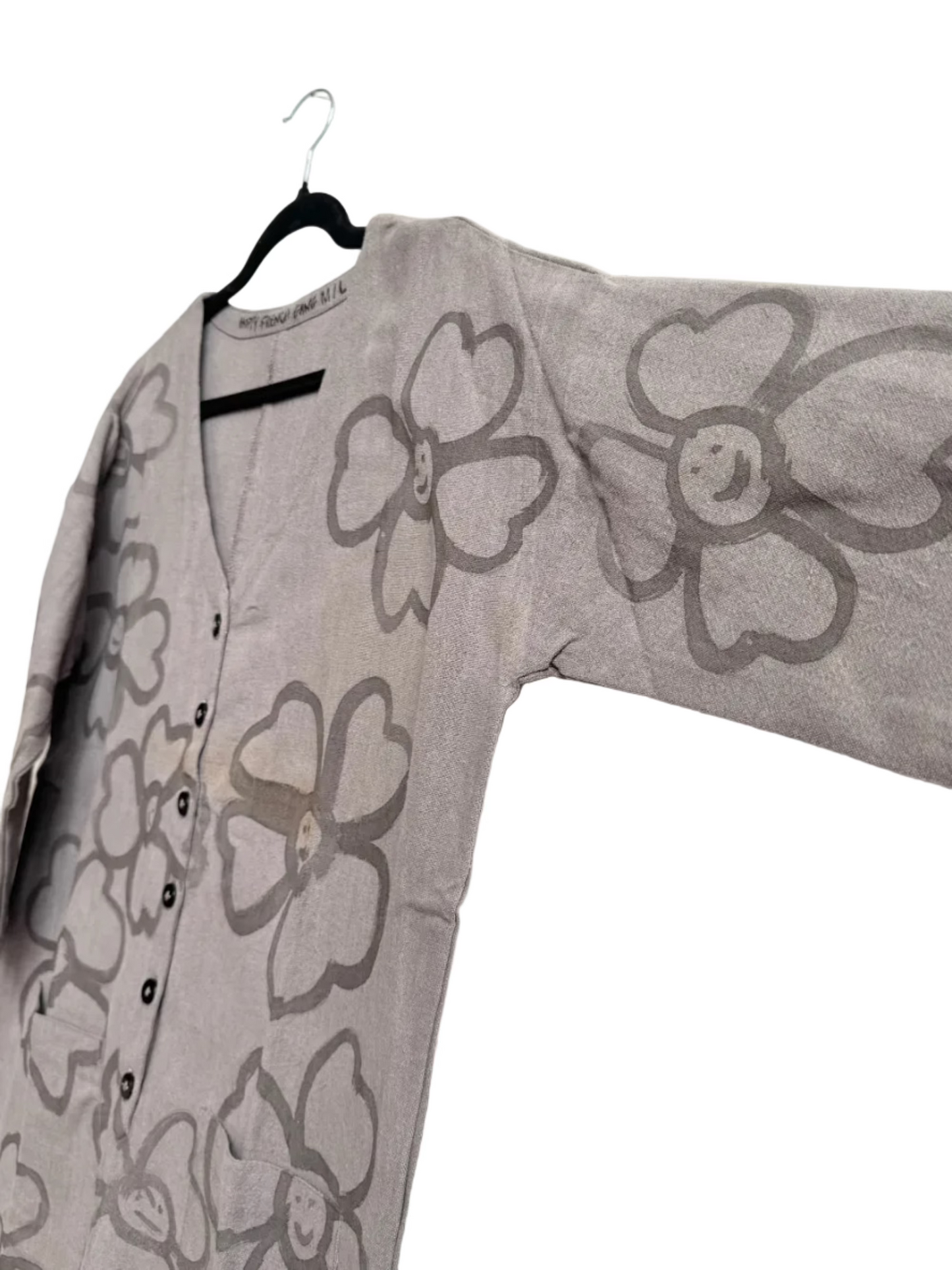 #118 Hand-painted Jumpsuit M/L - Les Fleurs