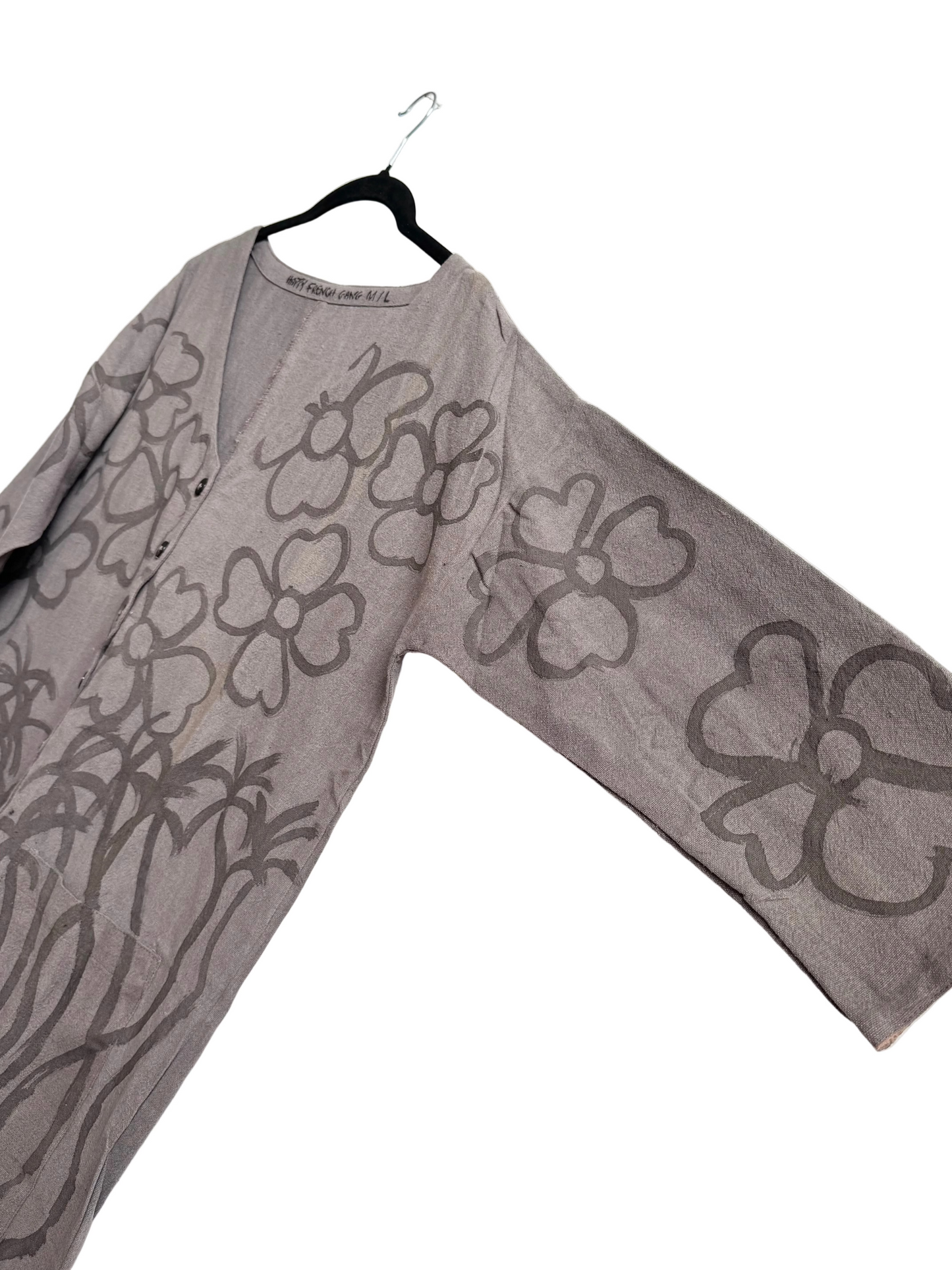 #120 Hand-painted Jumpsuit M/L - Garden