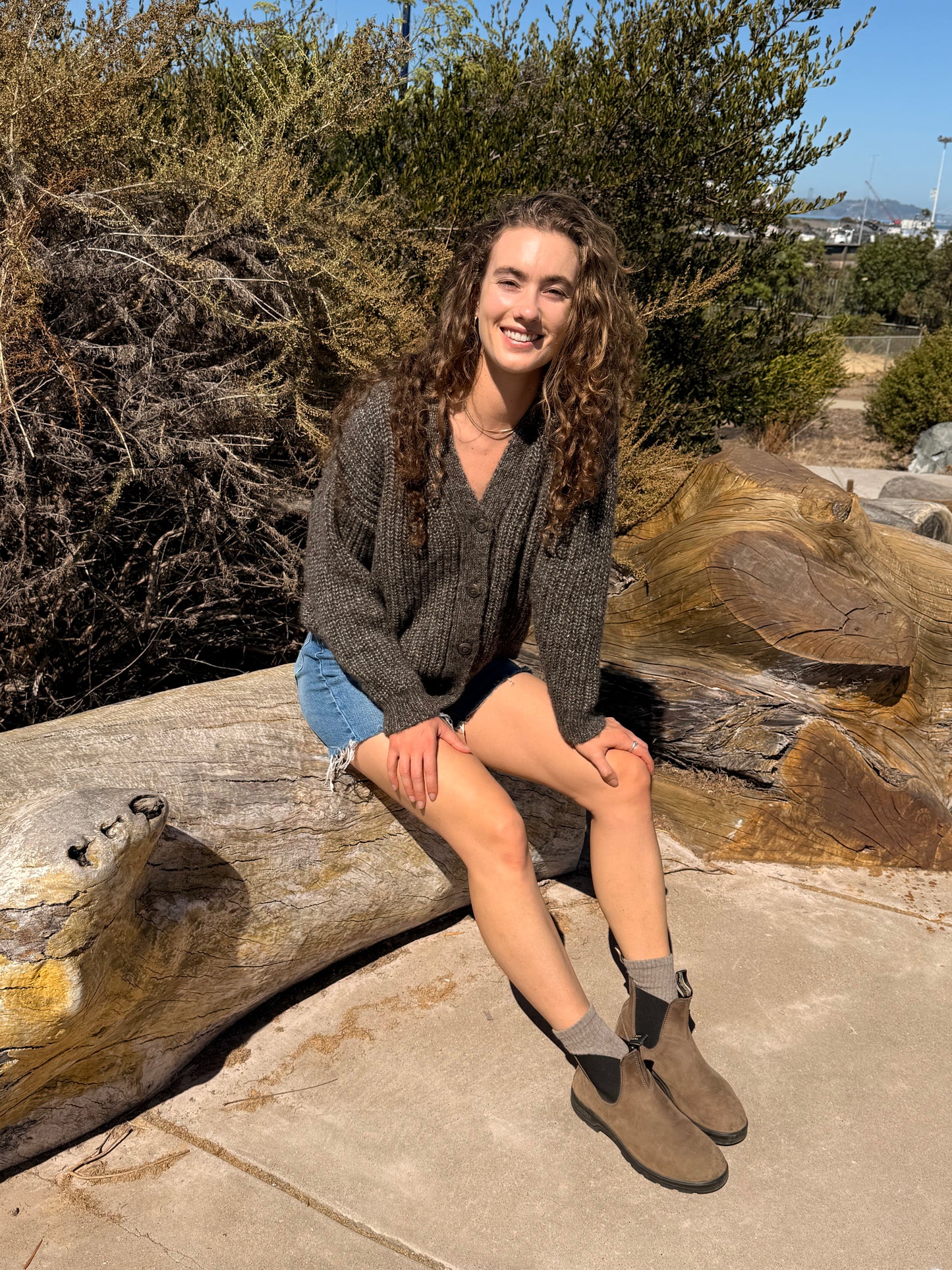 Graphite Gaston Cardigan, Undyed Alpaca