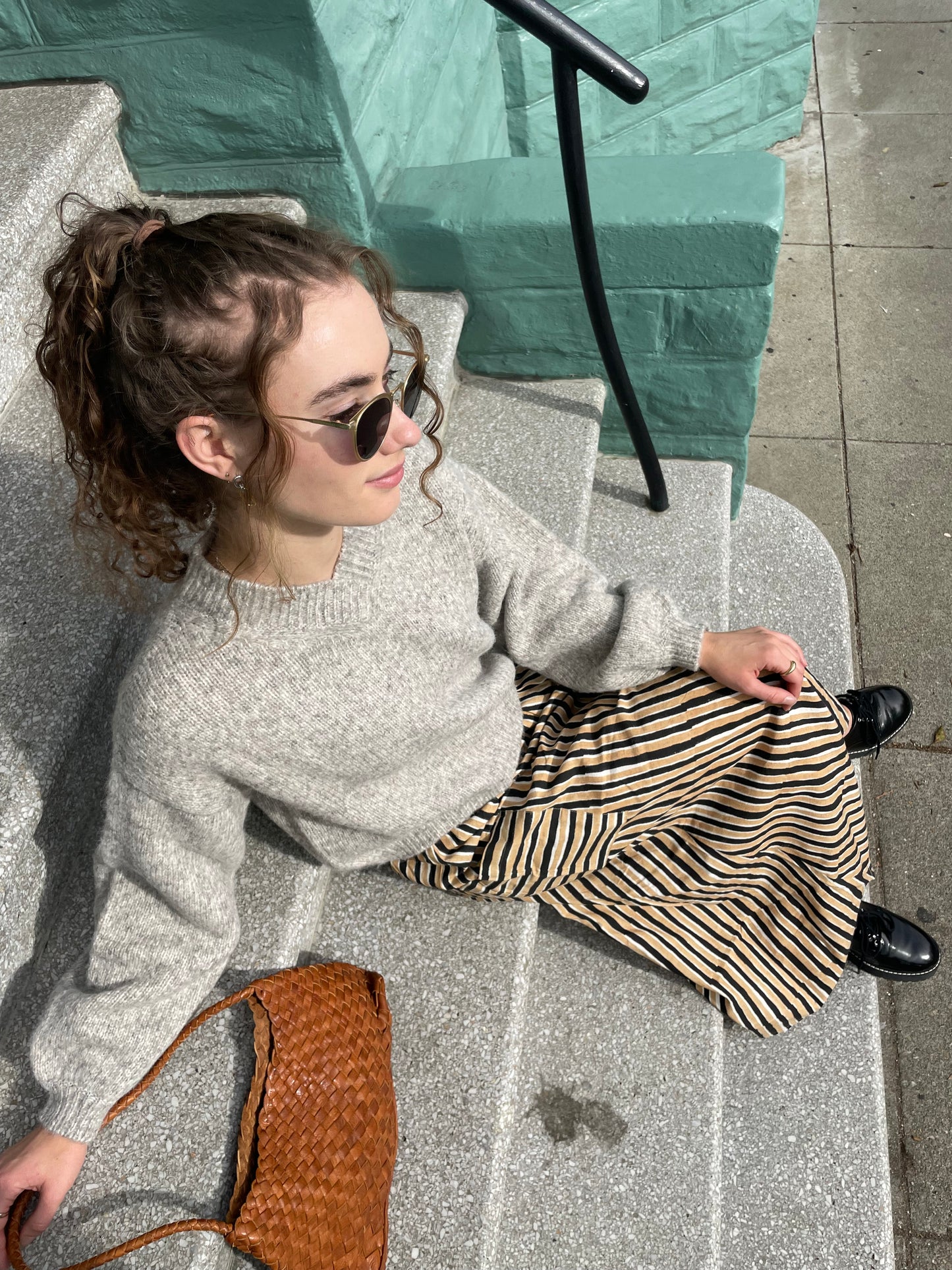 Tilda Skirt Black & Camel