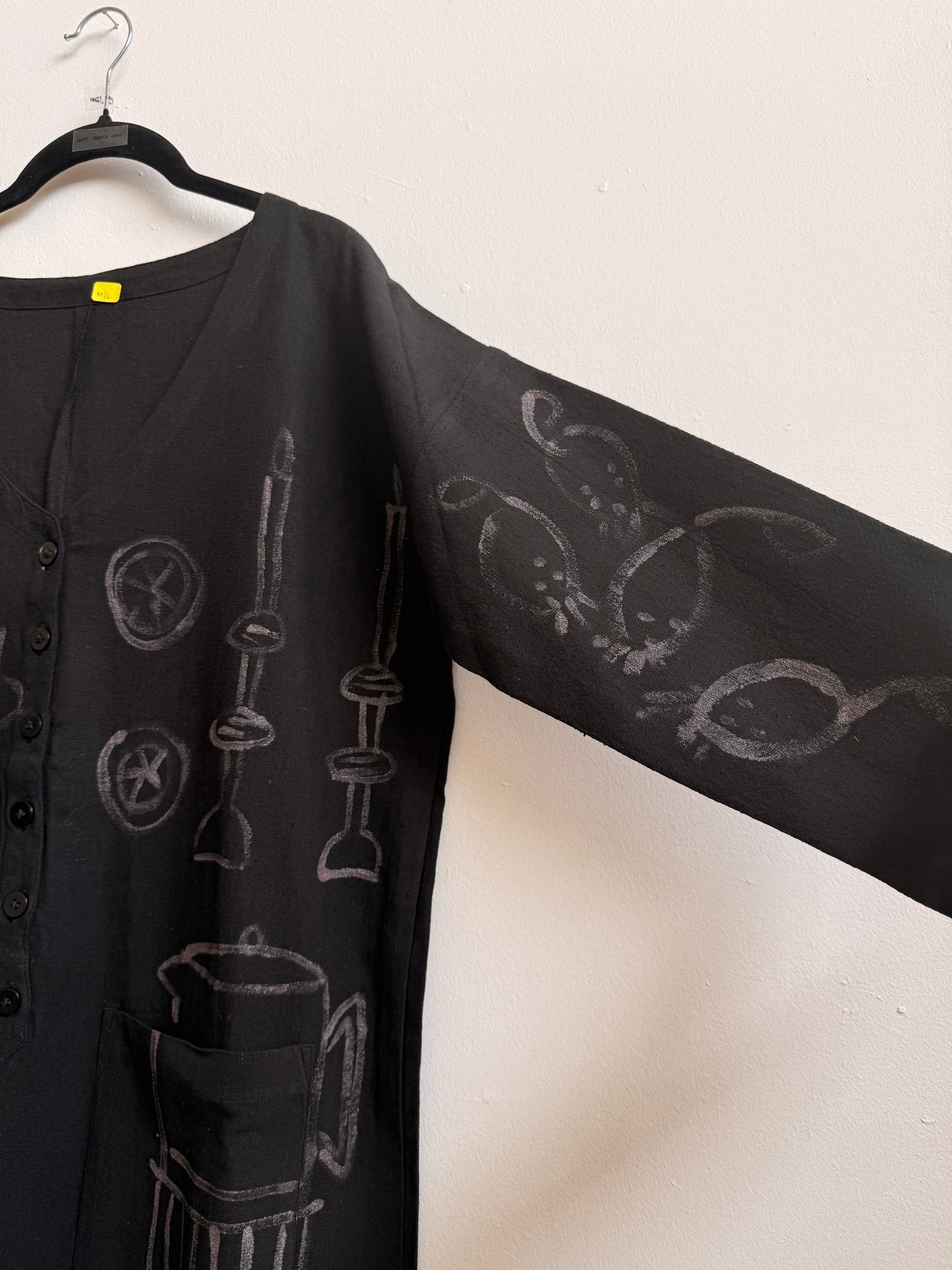 #114 Hand-painted Jumpsuit M/L - Le dîner