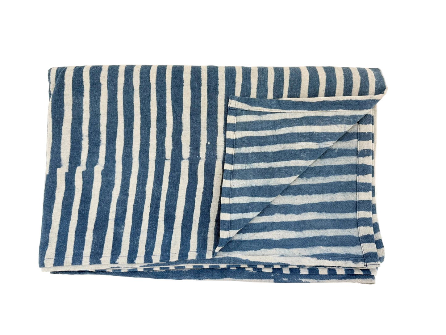 Large Rayé Throw Indigo - 90x68in