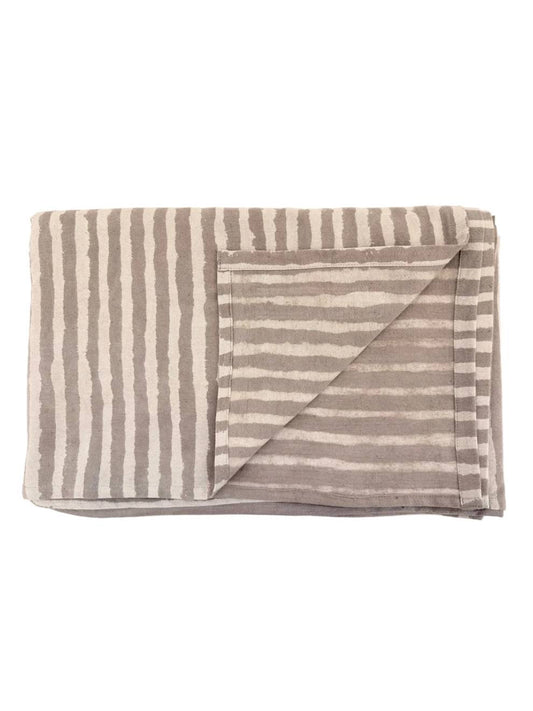 Large Rayé Throw Grey - 90x68in