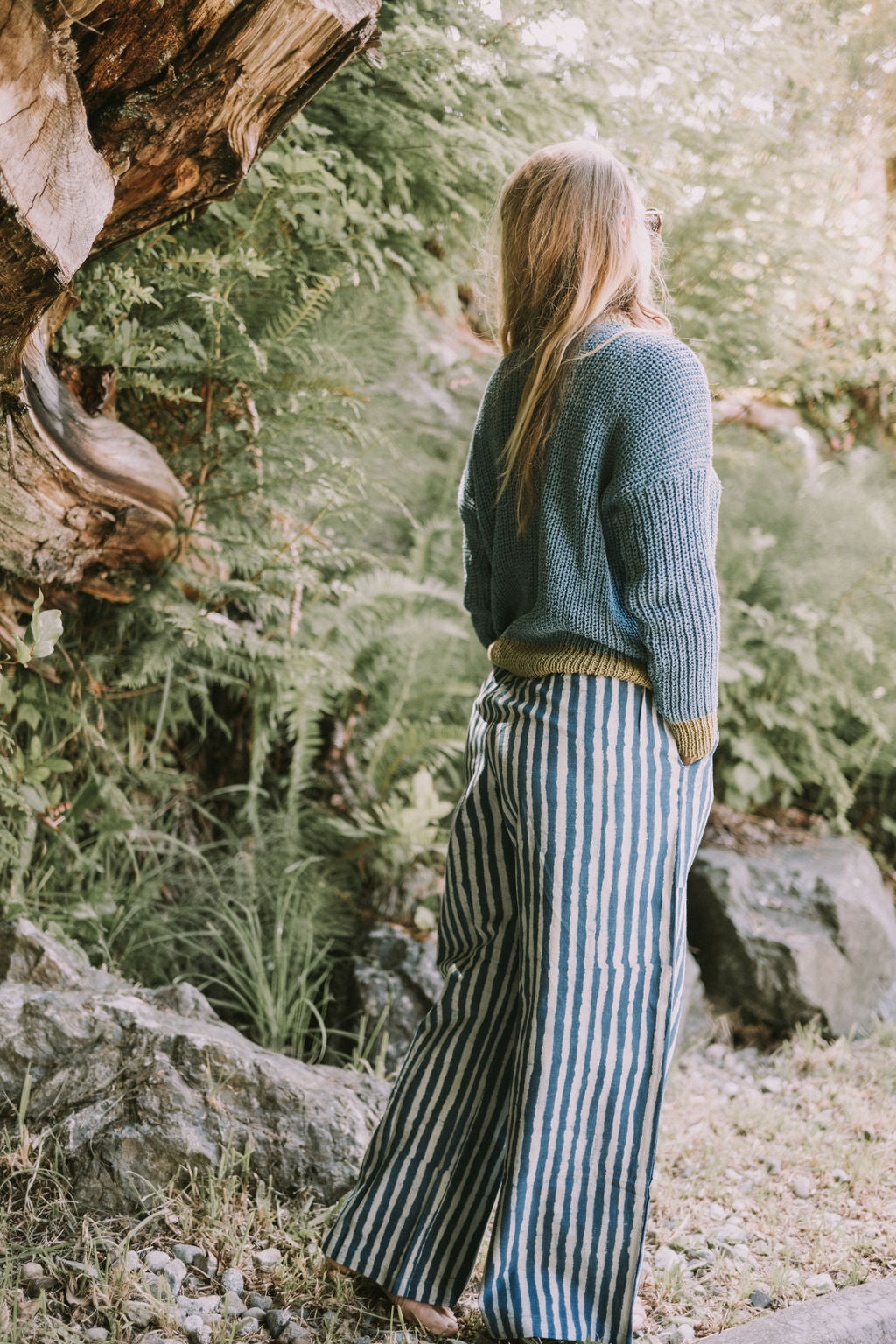 Omar Indigo Stripes Light Pants