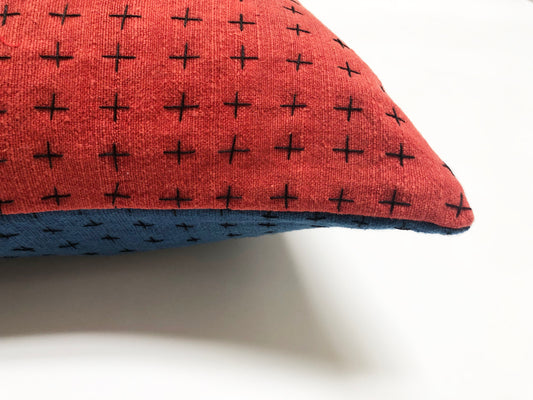 Indigo & Madder Pillow Cover 18x18in