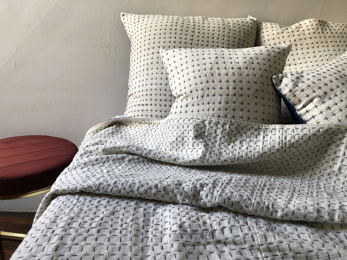 Throw Natural & Indigo