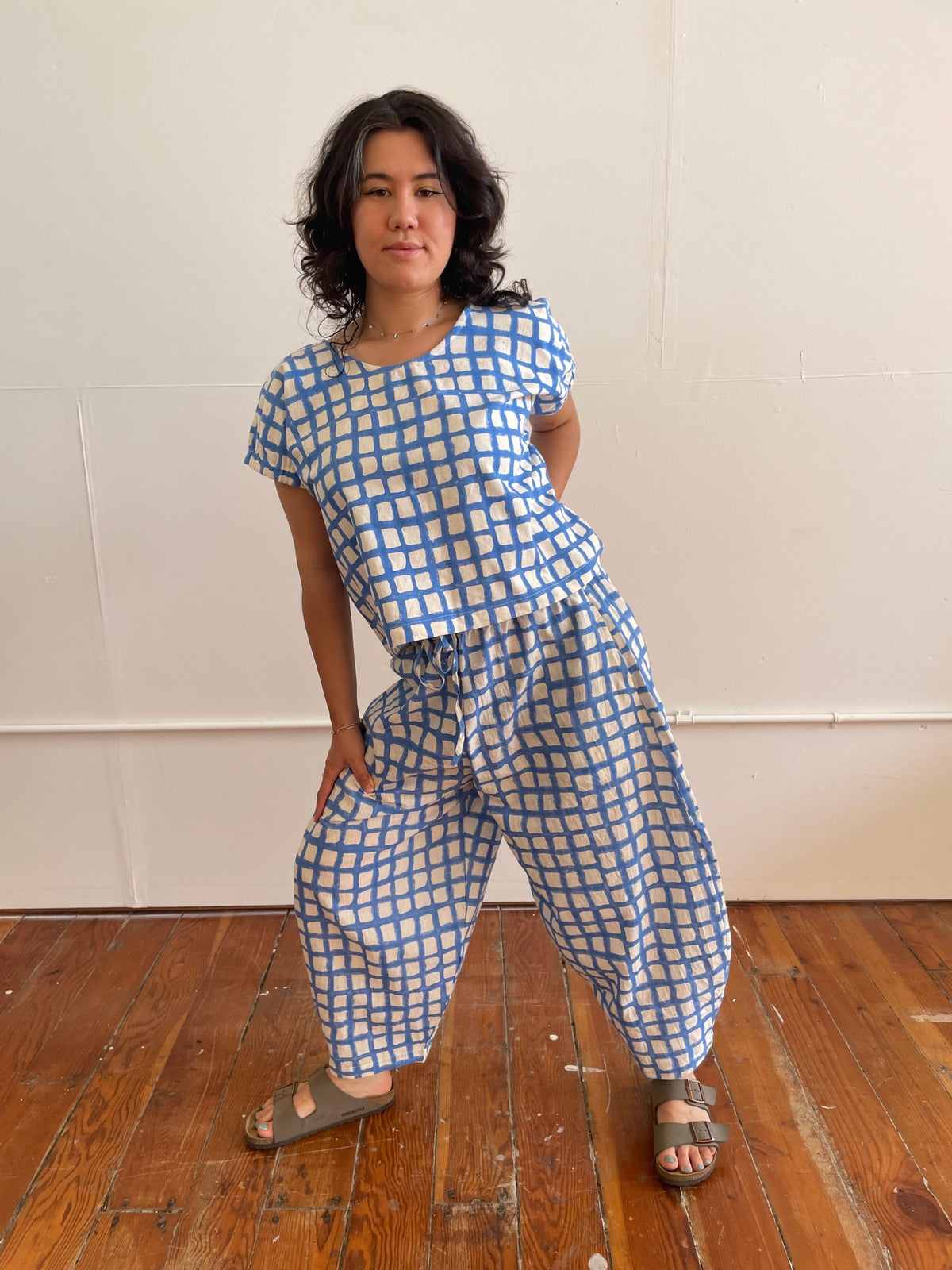 Marius Blue Grid Uni-Size