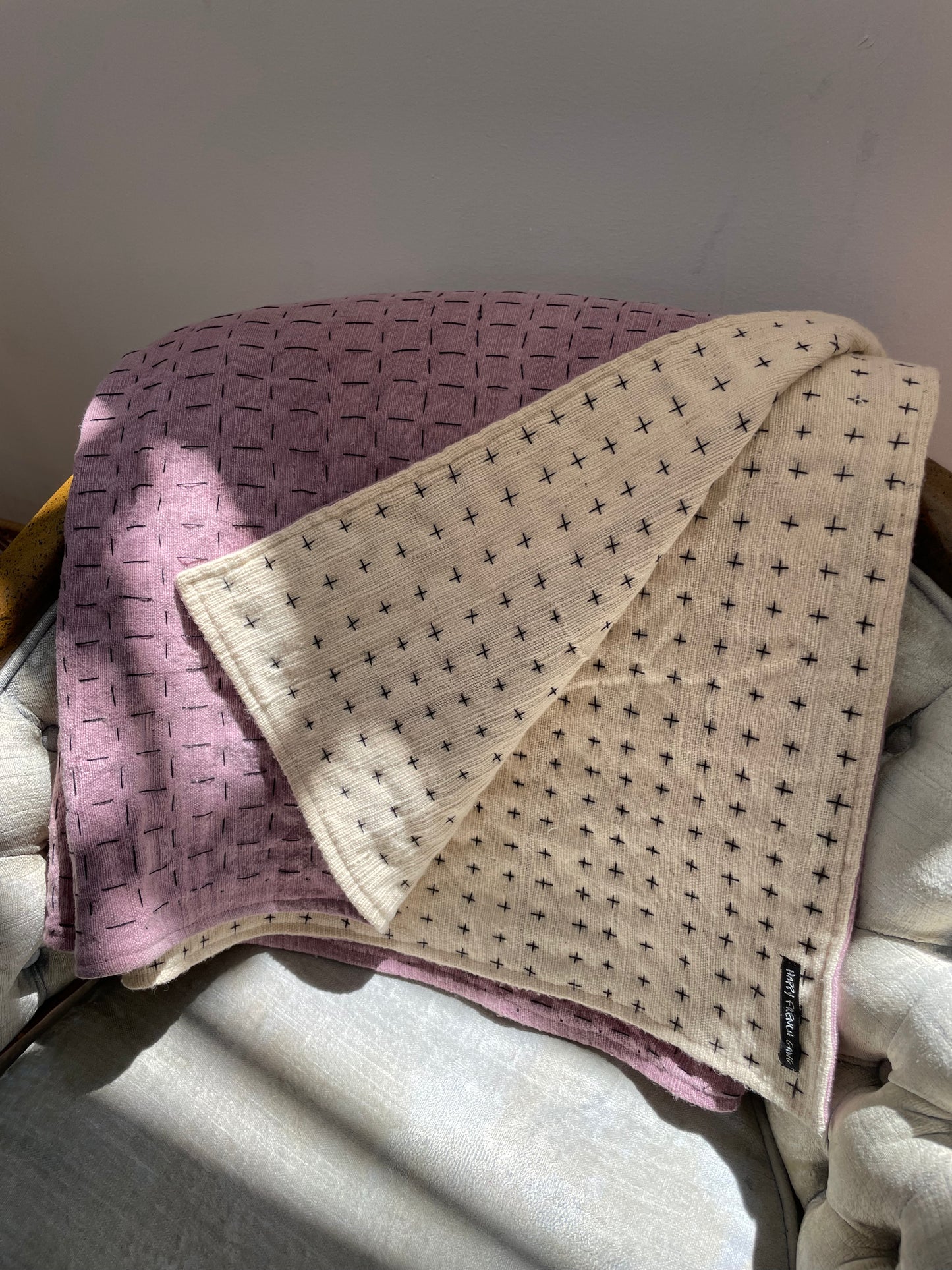 Throw Lavender & White 75x55in