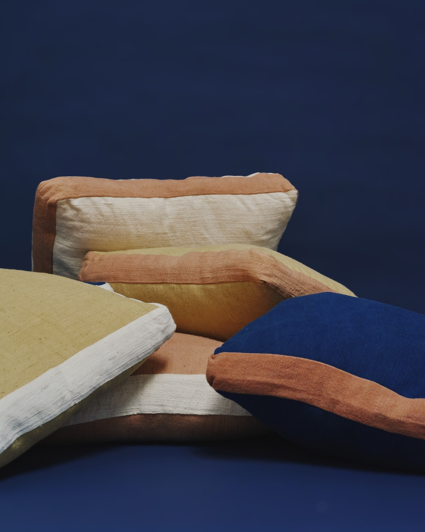 White & Himalayan Contour Line Pillow 18x18in