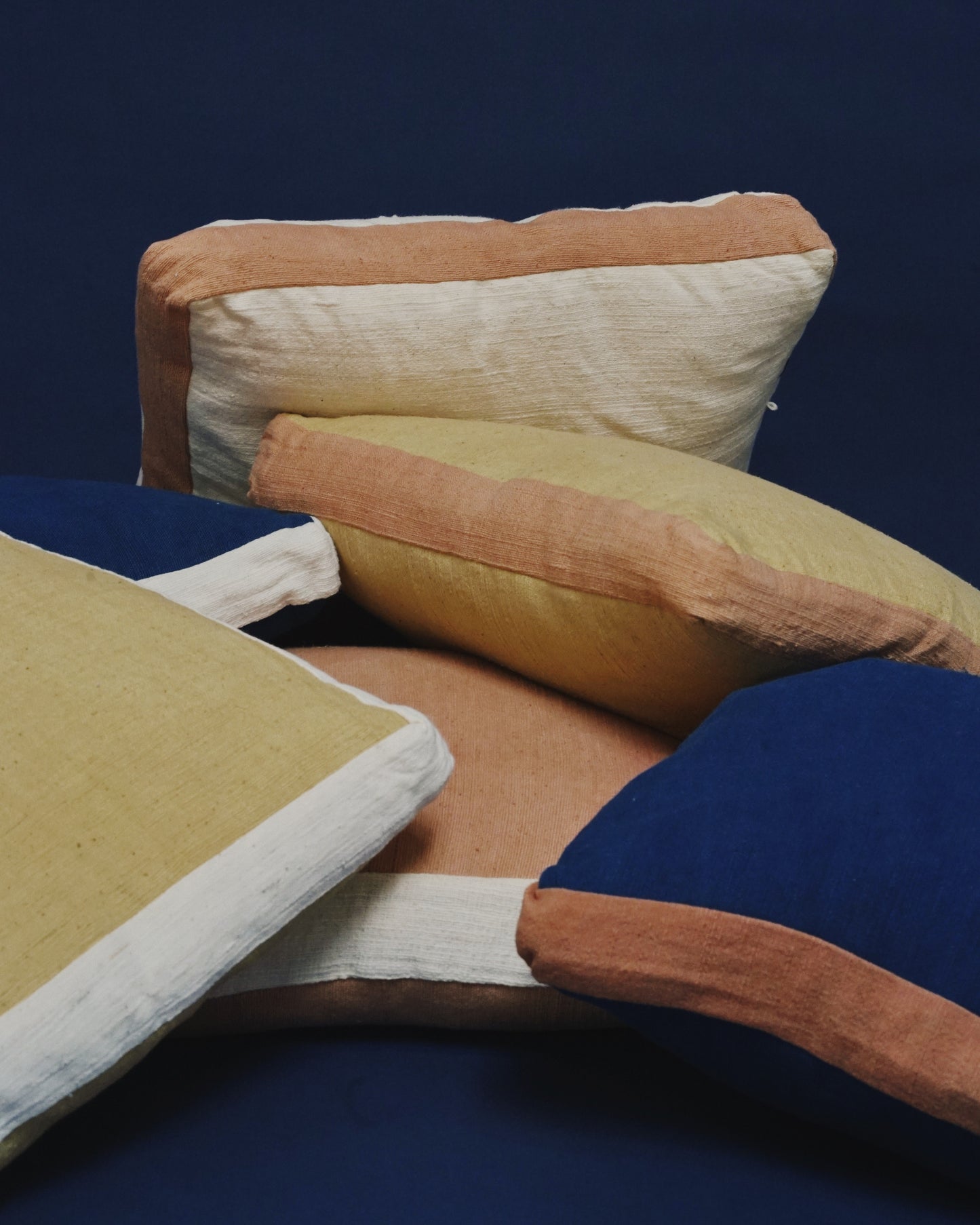 Indigo & White Contour Line Pillow 18x18in