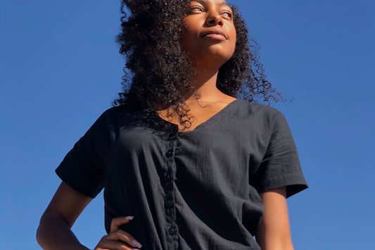 Black short sleeve jumpsuit