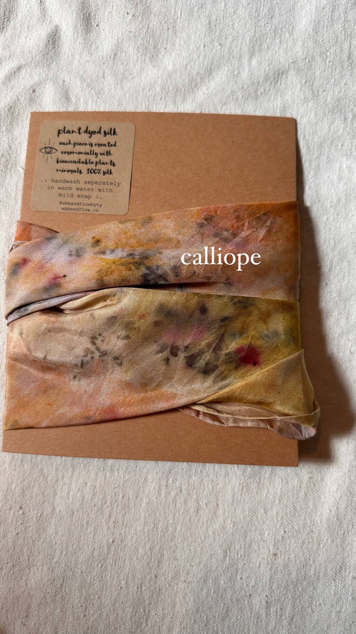 Plant Dyed Silk Scarf: Calliope
