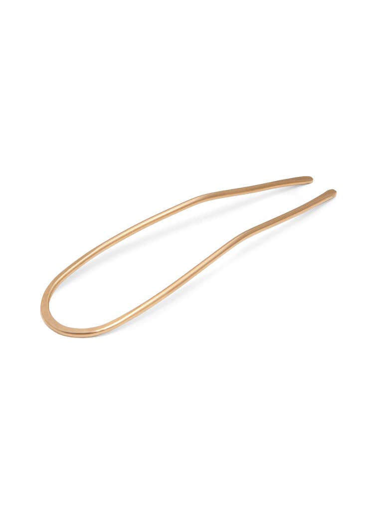 Hand-Forged Brass Hair Fork for Buns