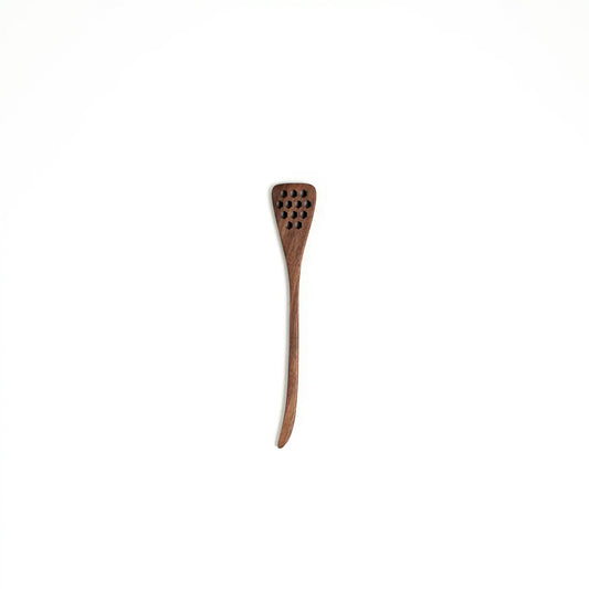 7" Walnut Wood Hex Honey Dipper - Handmade Kitchen Tool