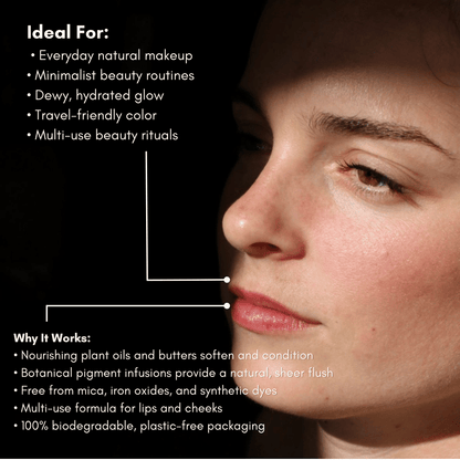 Lips Cheeks Tint - Biodegradable Tube, Beeswax