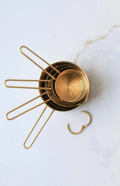Auric Gold Stainless Steel Measuring Cup Set