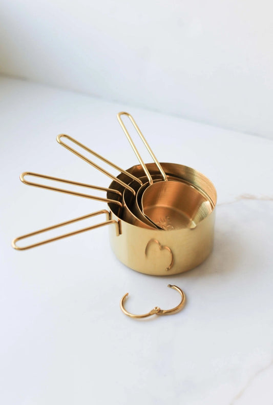 Auric Gold Stainless Steel Measuring Cup Set
