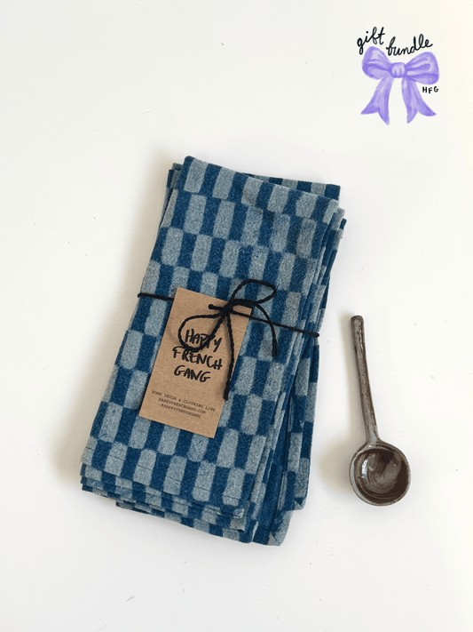 GIft Bundle: Napkins and Ceramic Spoon