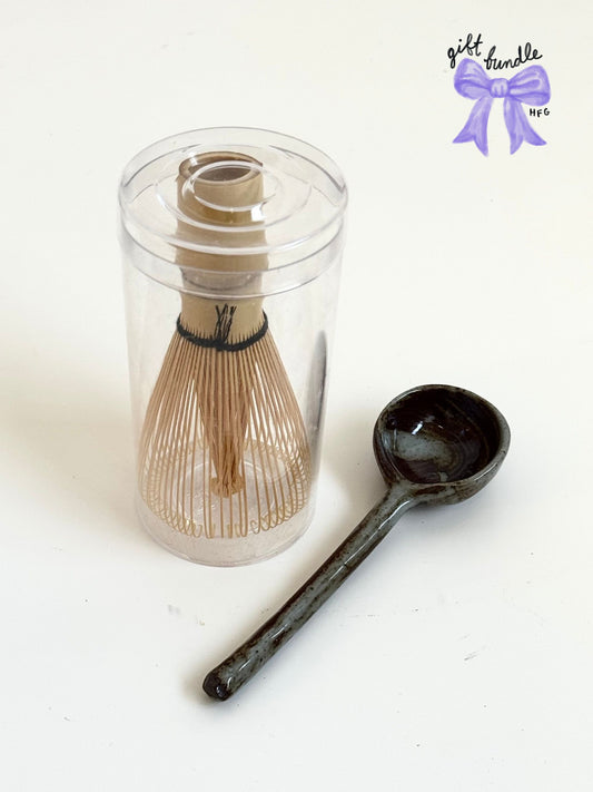 GIft Bundle: Matcha Whisk and Ceramic Spoon