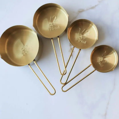 Auric Gold Stainless Steel Measuring Cup Set