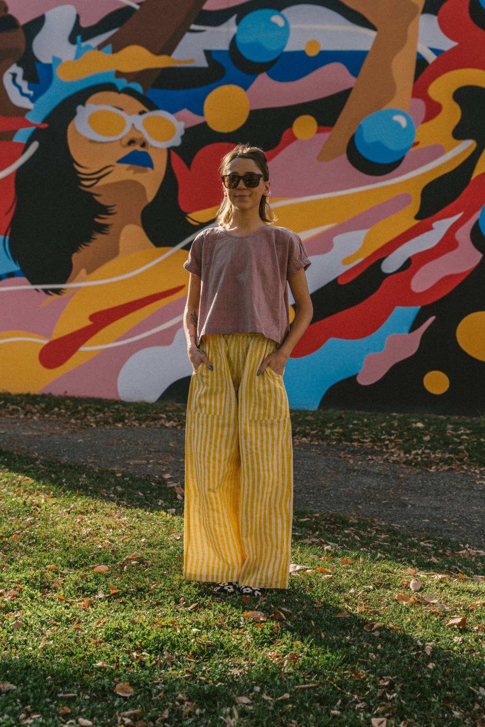 Omar Yellow Rayé Pants