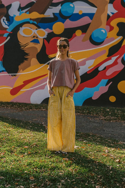 Omar Yellow Rayé Pants