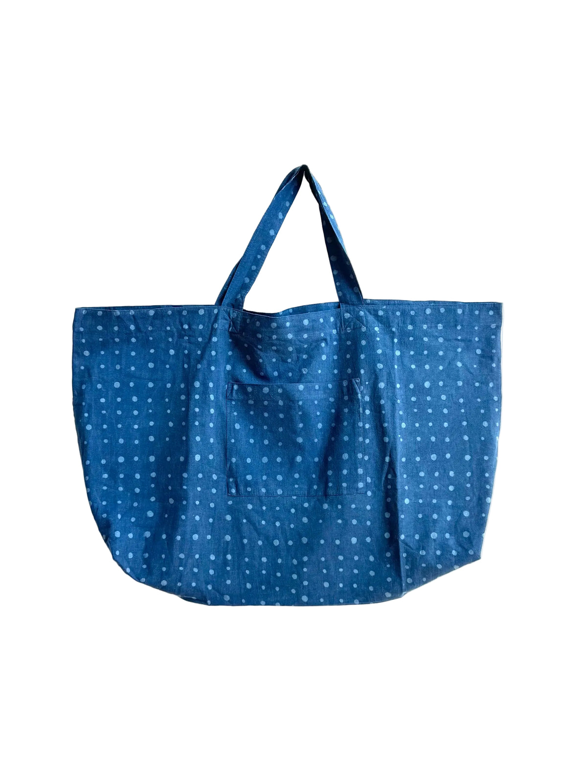 Weekend Tote Bag - Indigo Dots (Extra Light)