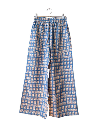 Omar Grid Blue and Grey Pants