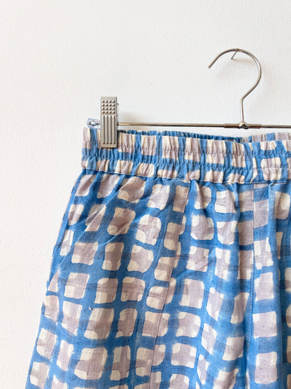 Omar Grid Blue and Grey Pants