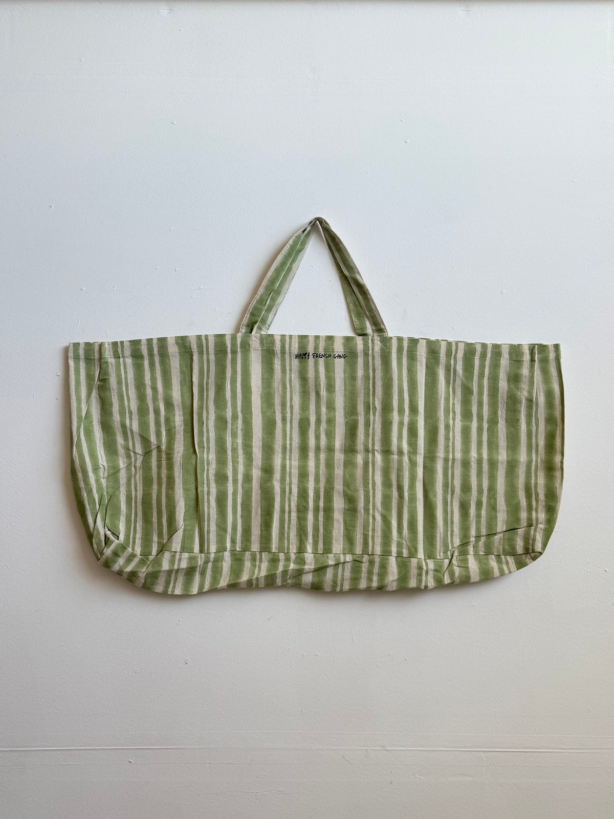 XL Weekend Tote Bag - Green Stripes