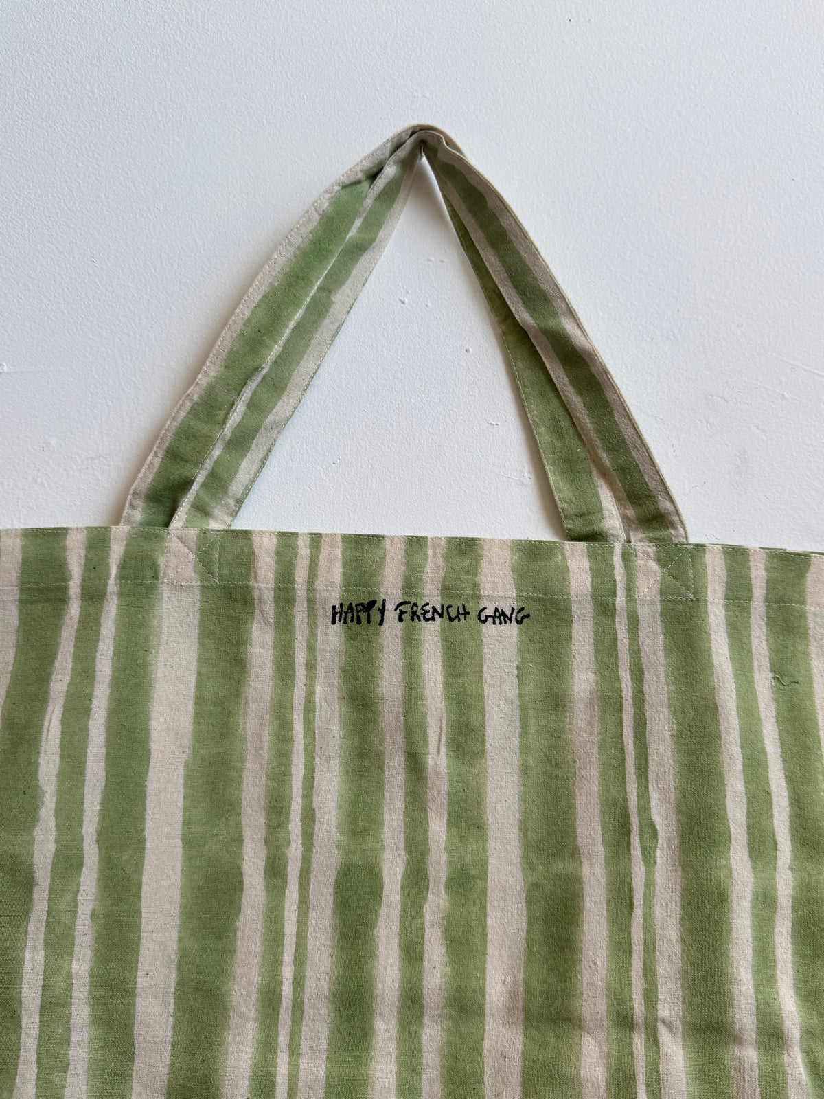 XL Weekend Tote Bag - Green Stripes