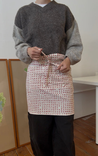 Apron - White with Red Dots (Extra Light)