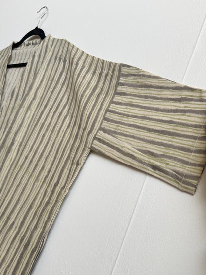 Dress / Tunic Green and Grey Stripes
