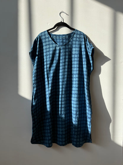 Marthe Dress Indigo Big Dots