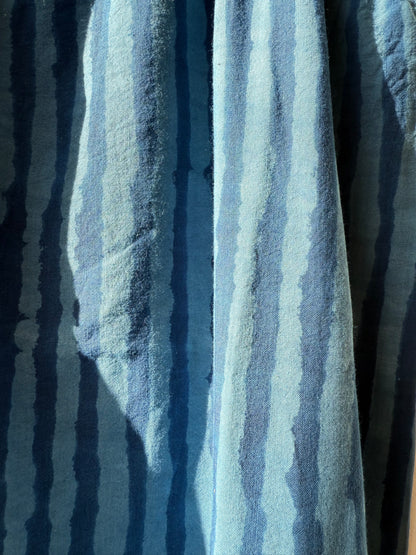 Aurore Dress Indigo Stripes