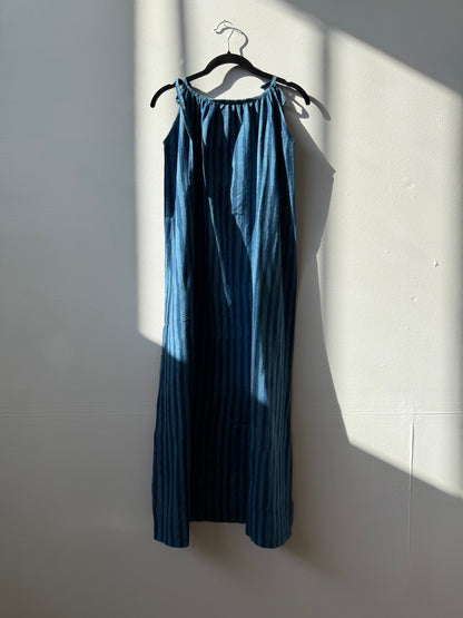 Aurore Dress Indigo Stripes