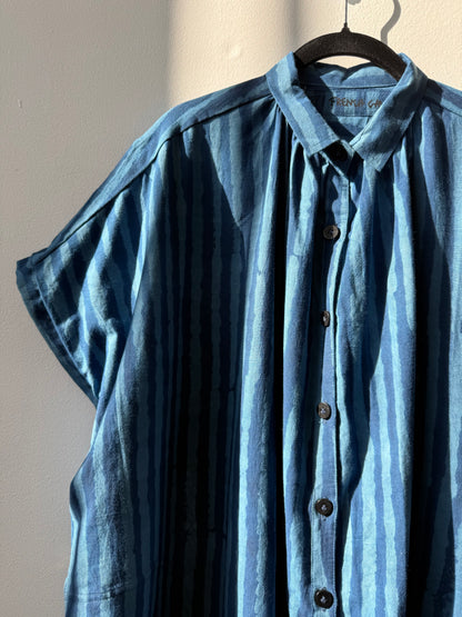 Elise Indigo Stripes