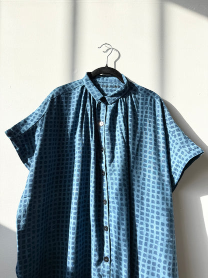 Elise Indigo Check