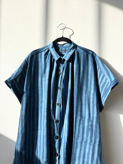 Elise Indigo Stripes