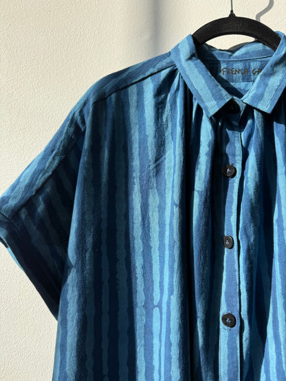 Elise Indigo Stripes