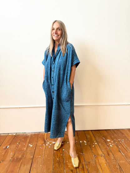 Elise Indigo Check