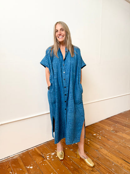 Elise Indigo Check